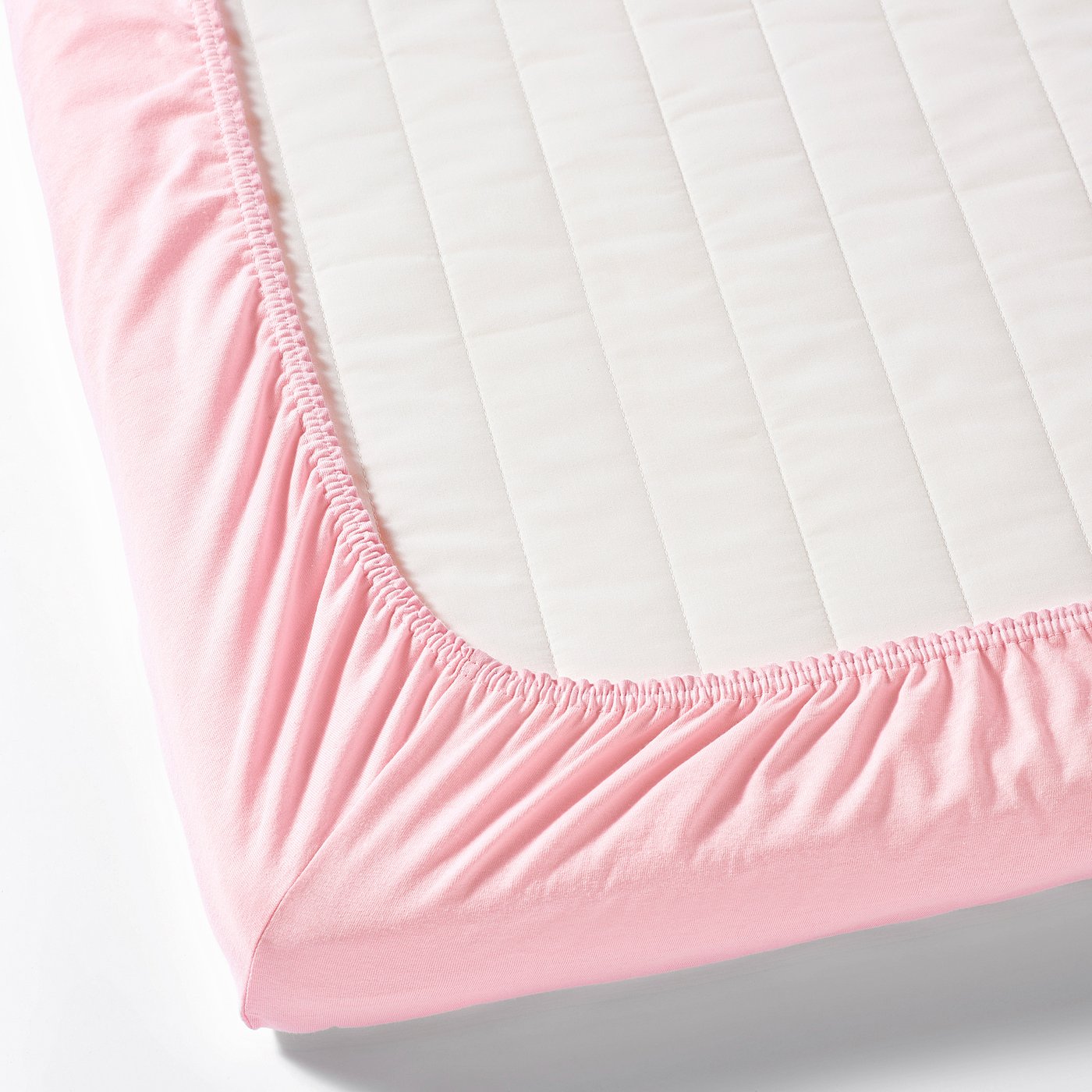 pink cot fitted sheet