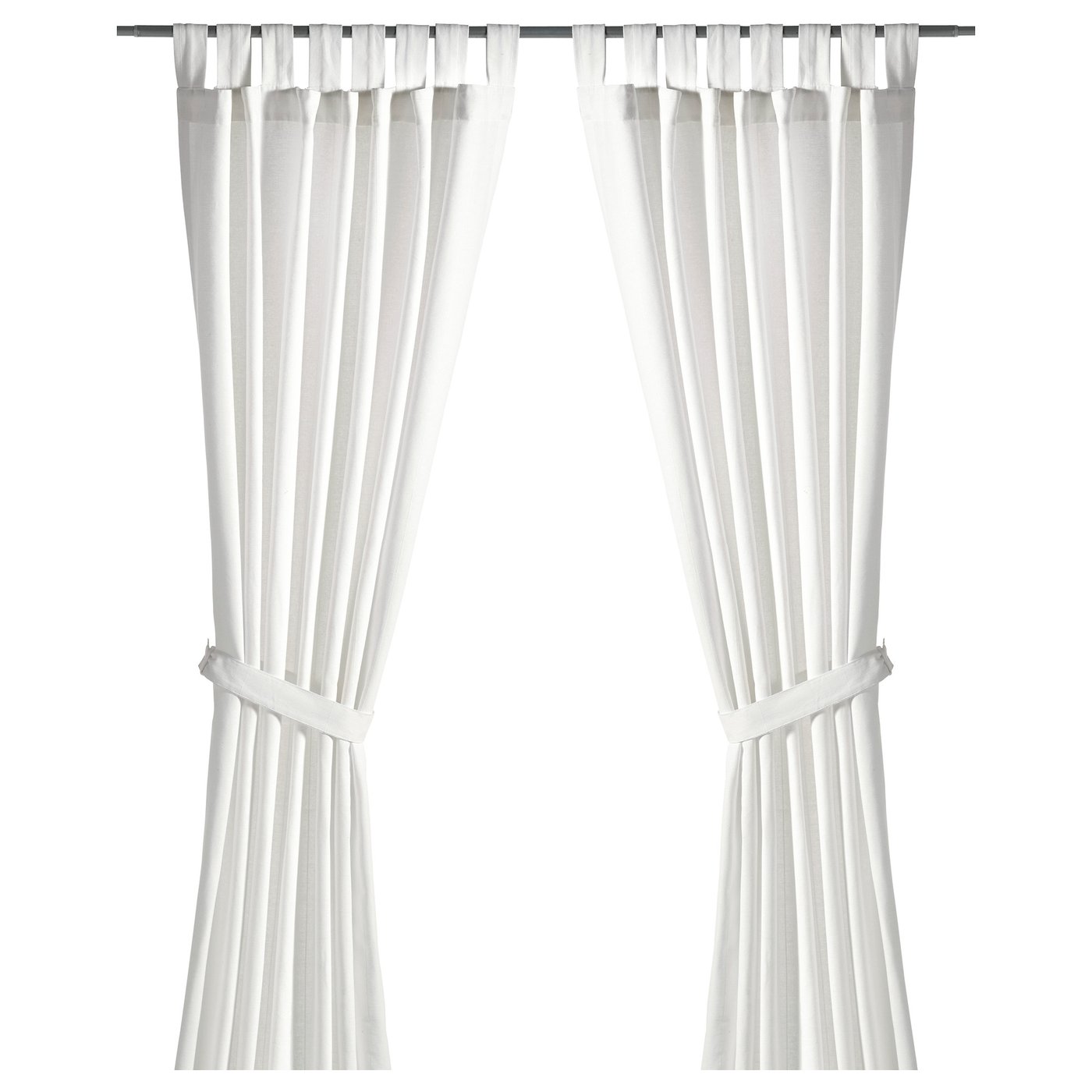 Lenda Curtains With Tie Backs 1 Pair White 140x250 Cm Ikea Lenda Curtains With Tie Backs 1 Pair, Ikea Curtains Linen White