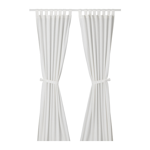 Lenda Curtains With Tie Backs 1 Pair 140x300 Cm Ikea