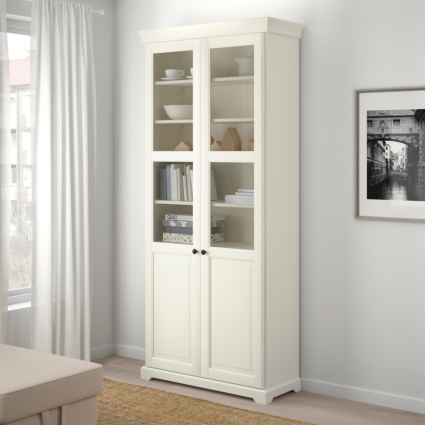 Liatorp Bookcase With Glass Doors White Ikea