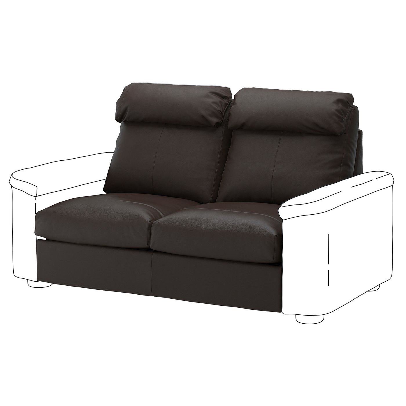 LIDHULT 2seat sofabed section Grann/Bomstad dark brown IKEA