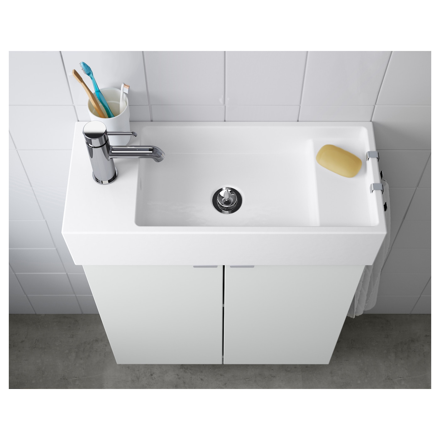 Lillangen Single Wash Basin White Ikea