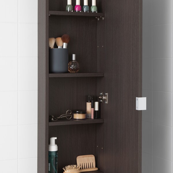 Lillangen Wall Cabinet With 1 Door Black Brown Ikea