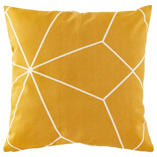 LJUV cushion cover yellow/printed IKEA