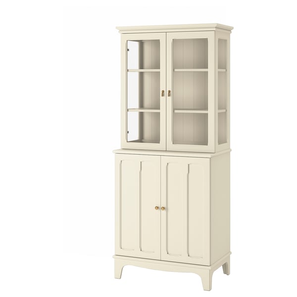 Lommarp Cabinet With Glass Doors Light Beige Ikea