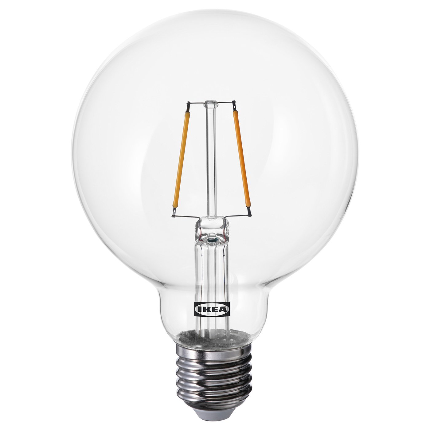 Lunnom led bulb e27 150 lumen globe clear ikea