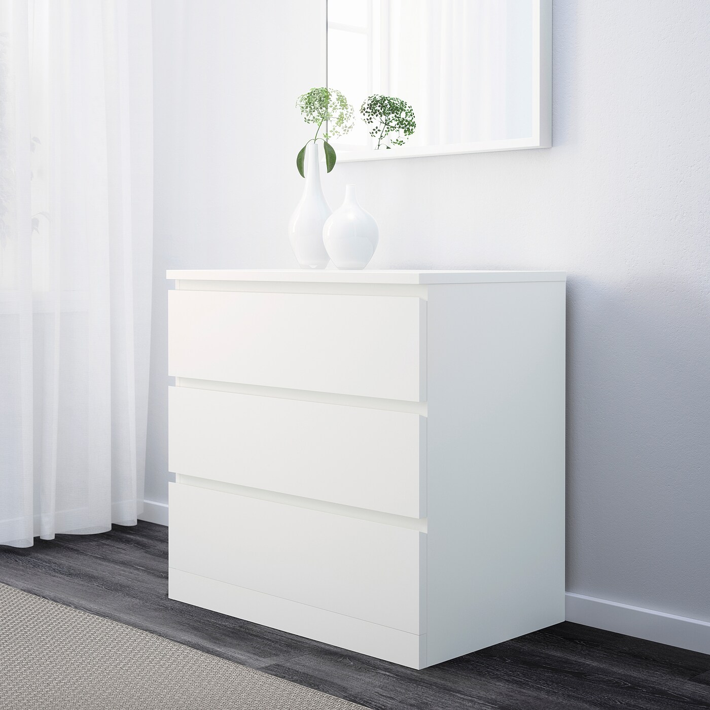 Malm Chest Of 3 Drawers White Ikea