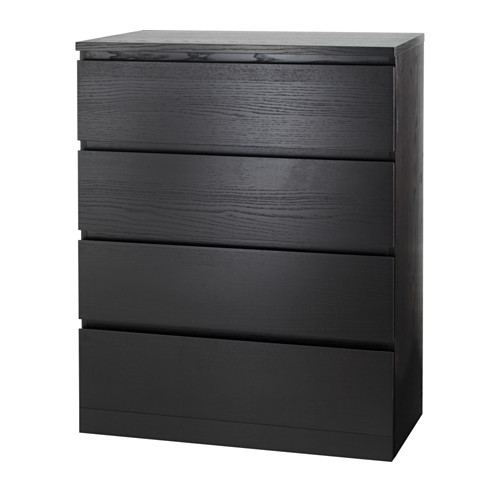 Malm Chest Of 4 Drawers Black Brown Ikea