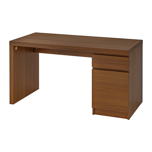 Malm Desk Brown Stained Ash Veneer Ikea