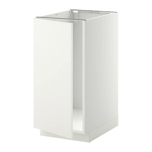 Metod Base Cab F Sink Waste Sorting Voxtorp Matt White 40x60 Cm