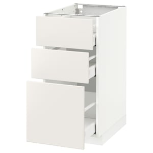 Metod Base Cabinet With 3 Drawers White Maximera Torhamn Ash Ikea
