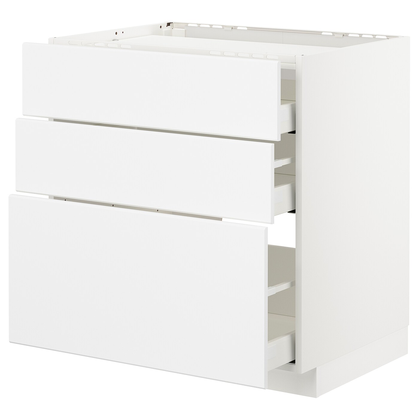 Metod Maximera Base Cab F Hob 3 Fronts 3 Drawers White