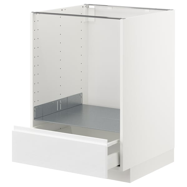 Metod Maximera Base Cabinet For Oven With Drawer White Voxtorp High Gloss White Ikea