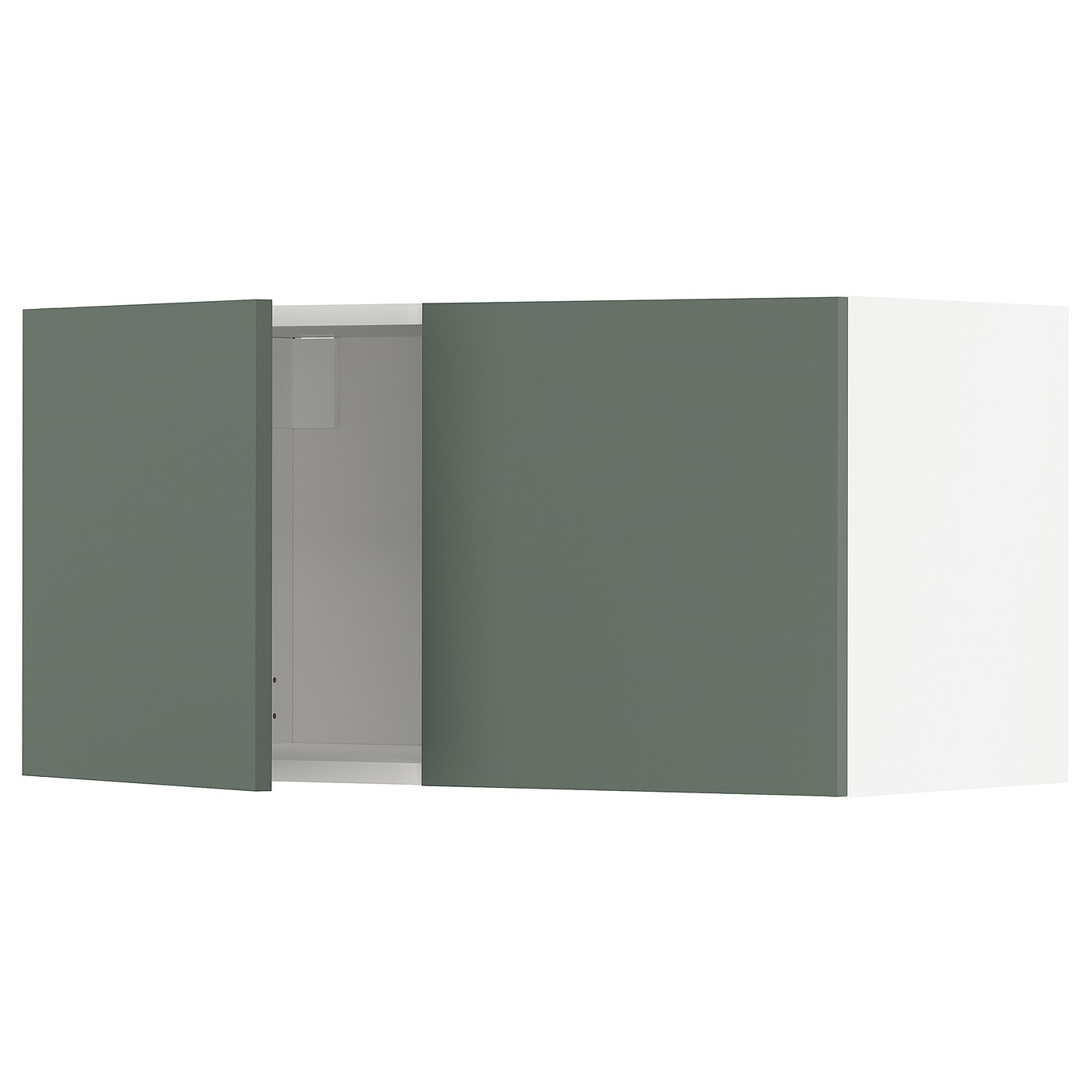 Metod Wall Cabinet With 2 Doors White Bodarp Grey Green Ikea