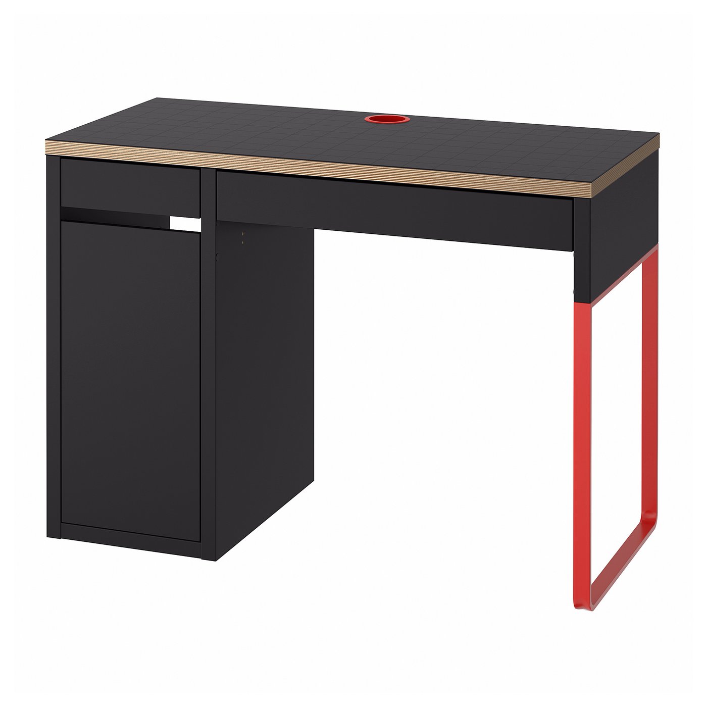 MICKE desk anthracite/red 604.898.51 IKEA