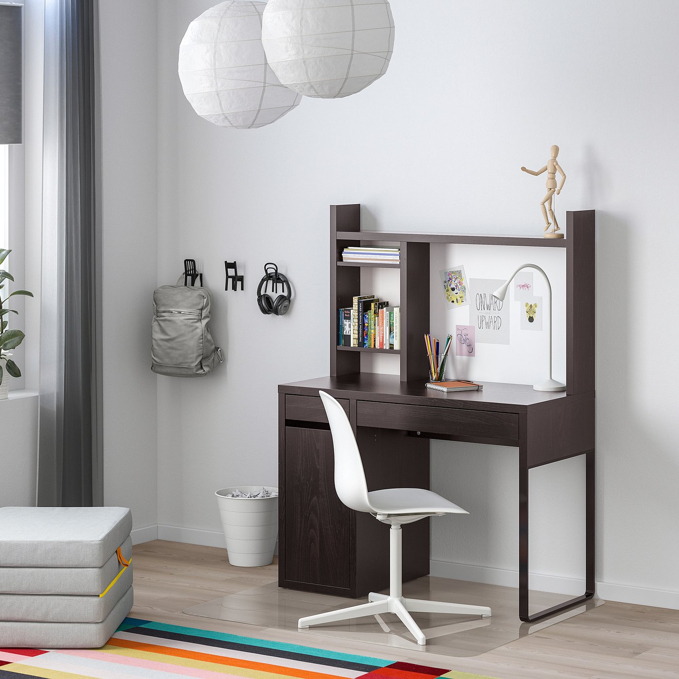 Micke Desk Black Brown Ikea