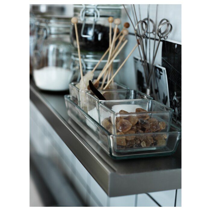MIXTUR Oven/serving dish set of 4 clear glass IKEA