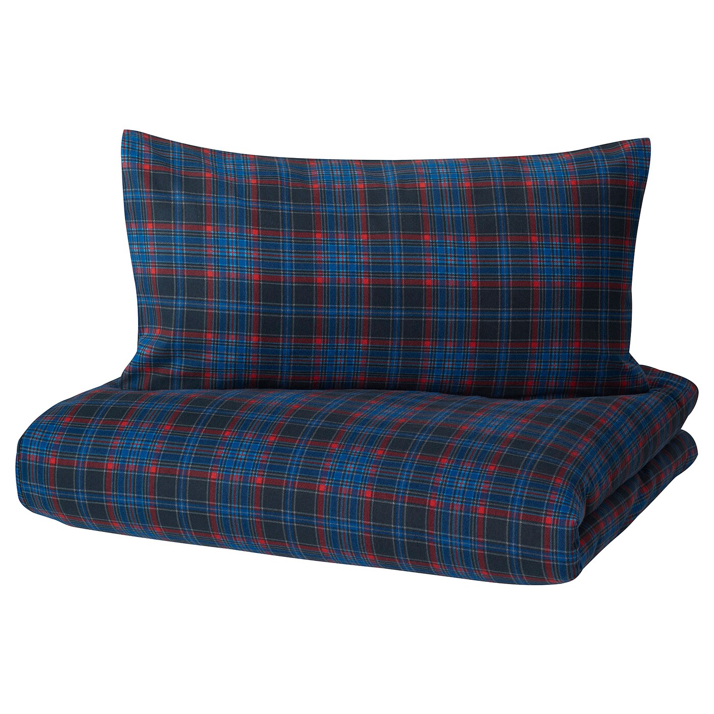 Mossruta Quilt Cover And Pillowcase Dark Blue Check Ikea