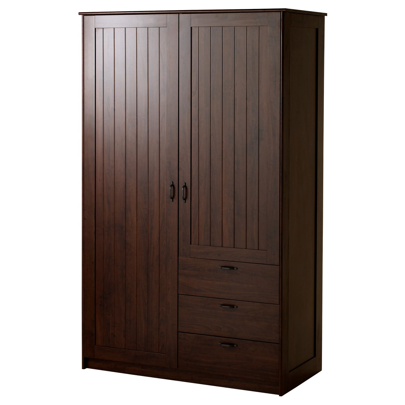 MUSKEN Wardrobe with 2 doors+3 drawers brown IKEA