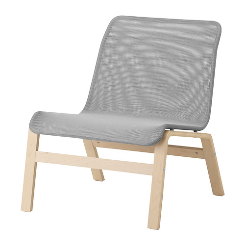 Nolmyra Easy Chair Birch Veneer Grey Ikea