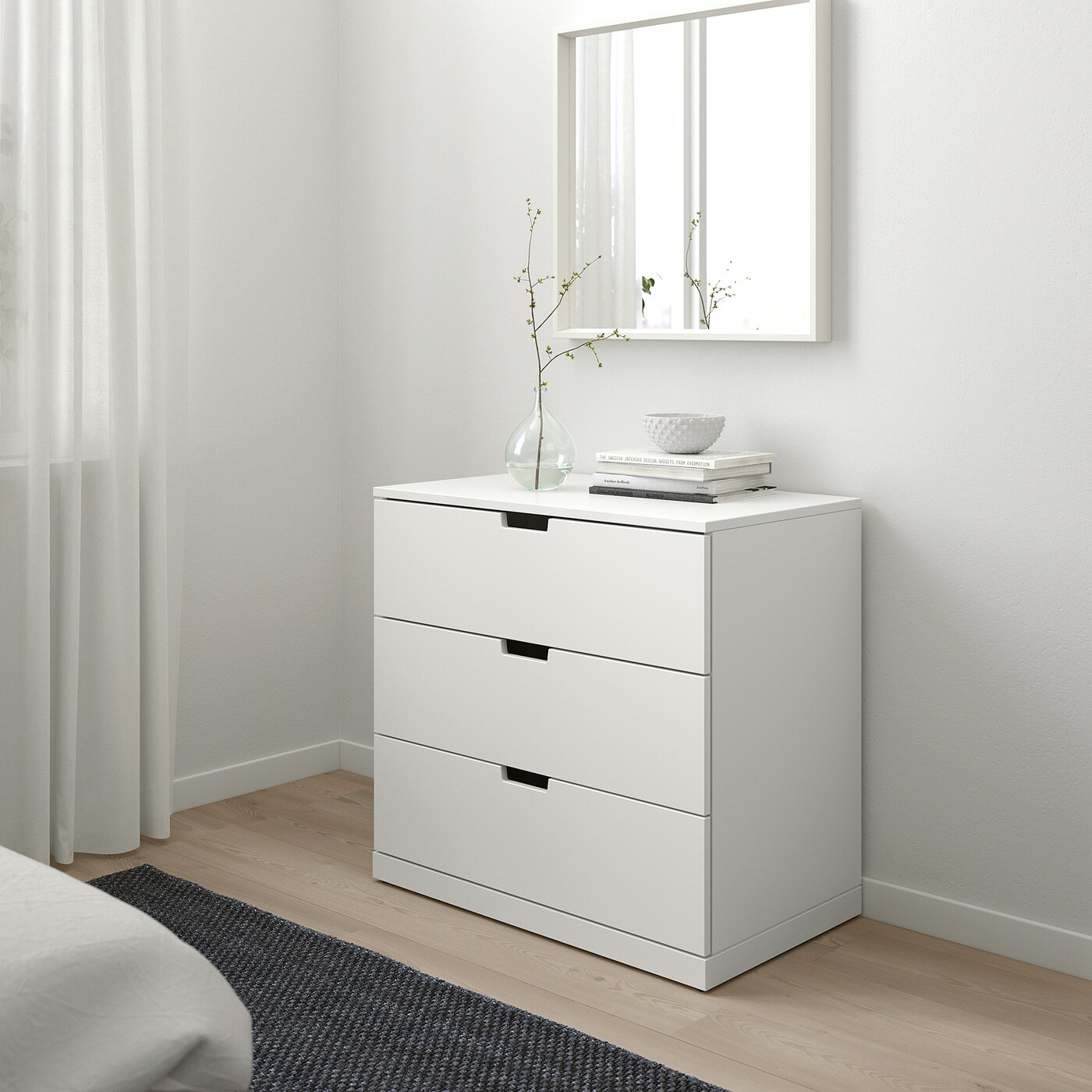 Nordli Chest Of 3 Drawers White Ikea