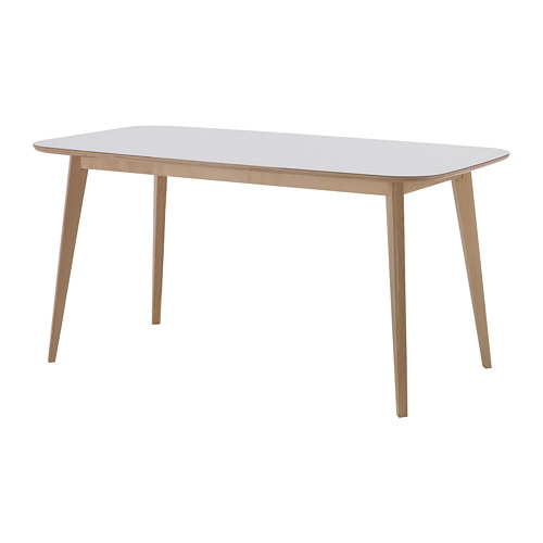 DANDERYD dining table oak veneer/white - IKEA