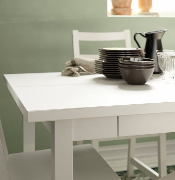 Nordviken Extendable Table White Ikea
