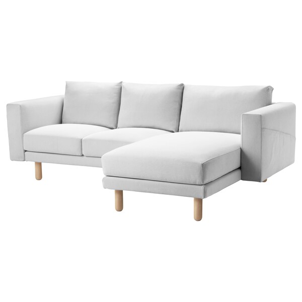 Norsborg 3 Seat Sofa With Chaise Longue Finnsta Finnsta Birch