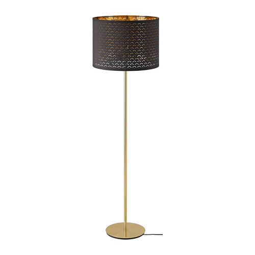 RINGSTA / SKAFTET floor lamp white/nickel-plated - IKEA