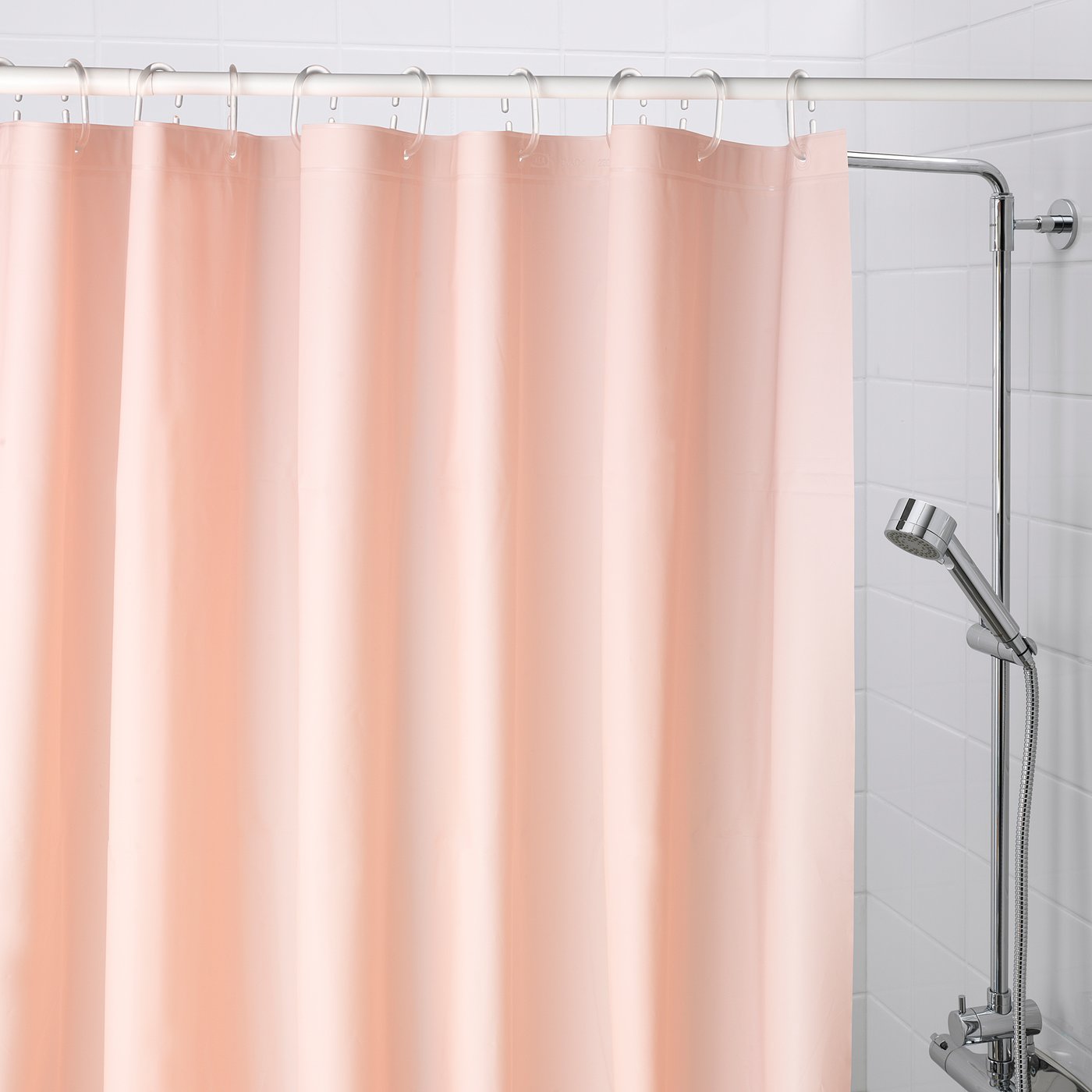 Oleby Shower Curtain Pale Pink Ikea