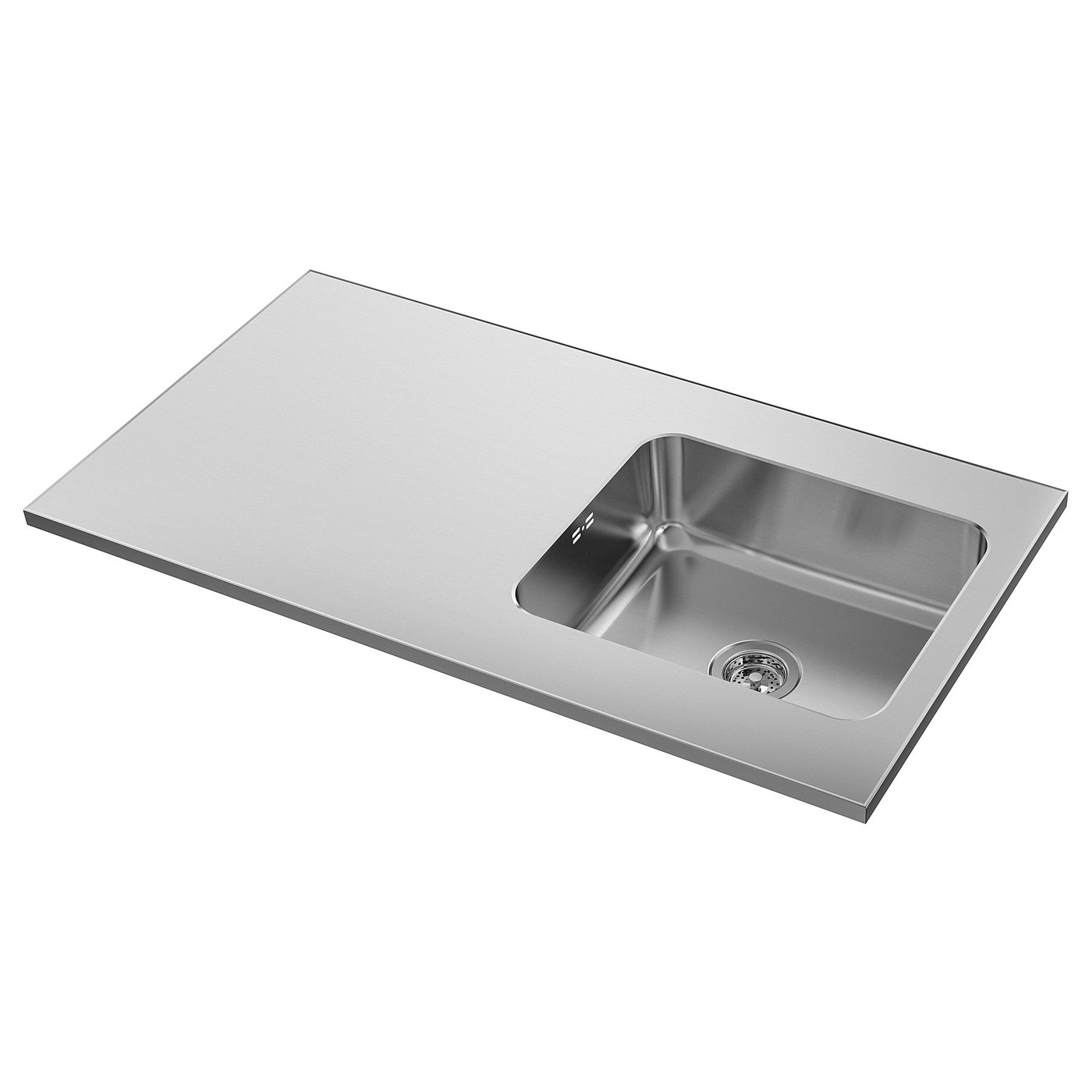 OLOFSJÖN worktop with 1 integrated sink stainless steel IKEA