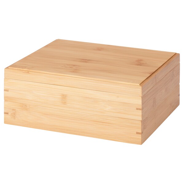 Ostbit Storage Box With Lid Bamboo Ikea