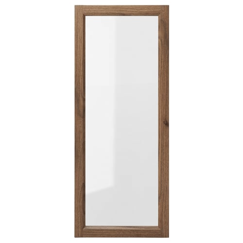 OXBERG glass door brown walnut effect 705.528.56 IKEA