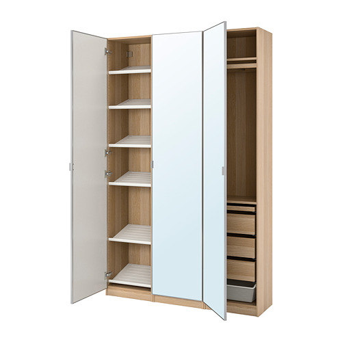 PAX / BERGSBO wardrobe combination white/frosted glass IKEA