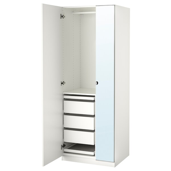 Pax Forsand Vikedal Wardrobe Combination White Mirror Glass