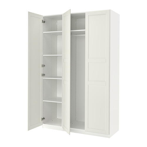 PAX / TYSSEDAL wardrobe white/white glass IKEA