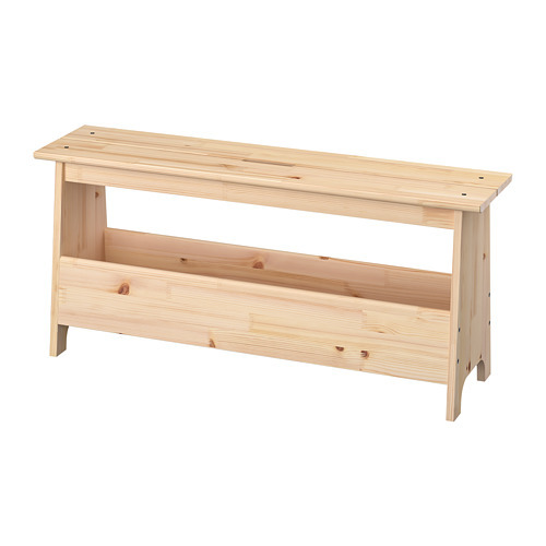 PERJOHAN stool with storage pine - IKEA