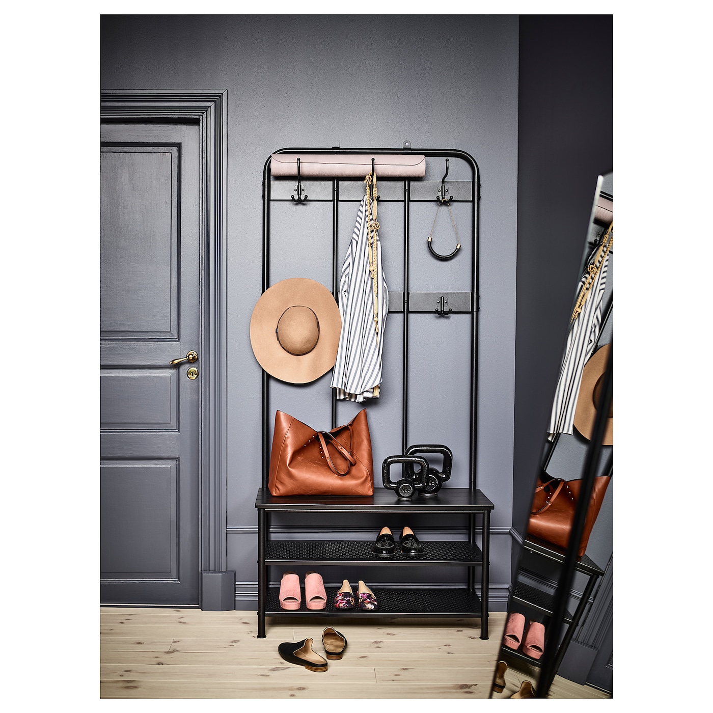 Pinnig Coat Rack With Shoe Storage Bench Ikea