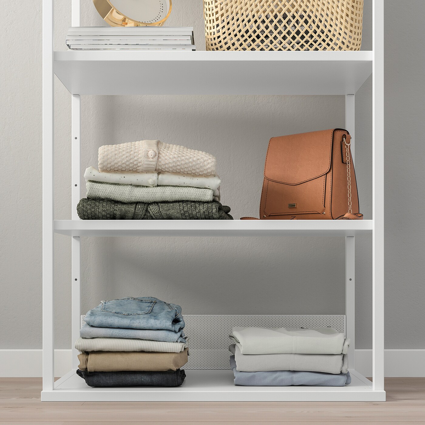 open shelving storage units