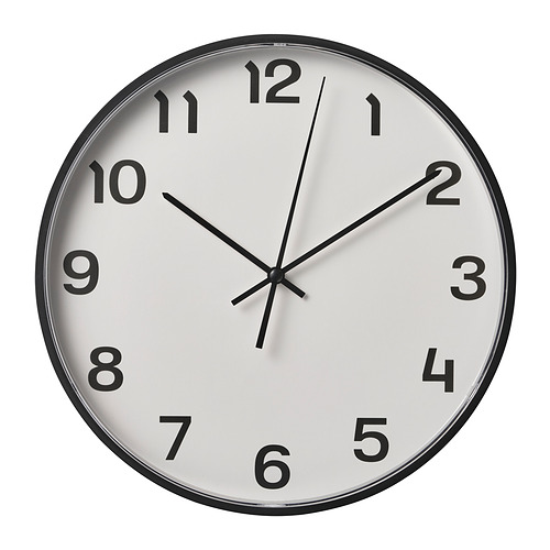 TROMMA wall clock lowvoltage/white IKEA