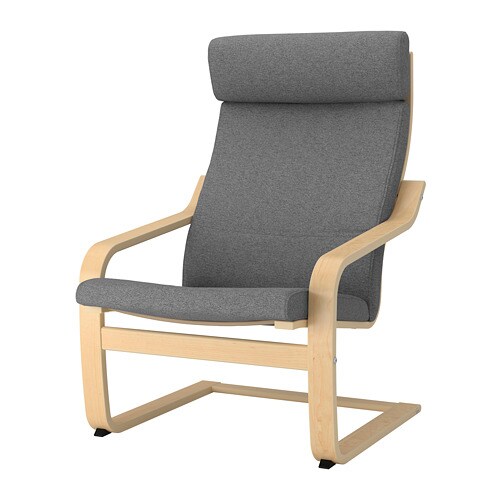 Poang Armchair Lysed Grey Ikea
