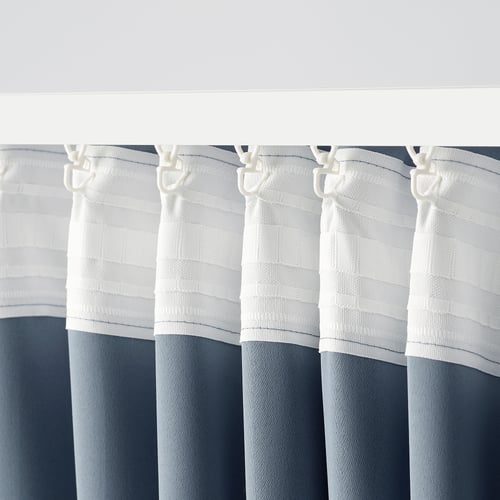 PRAKTTIDLÖSA room darkening curtains, 1 pair light blue 705.514.37 IKEA