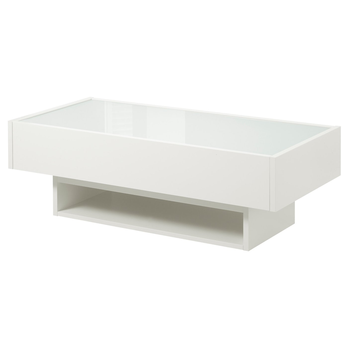 Ramvik Coffee Table White Glass Ikea
