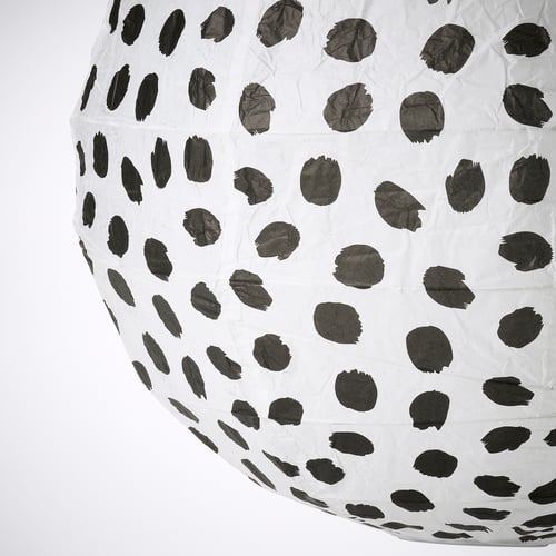 REGOLIT pendant lamp shade white/black handmade IKEA