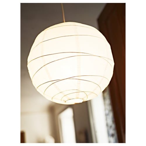 REGOLIT pendant lamp shade white/handmade IKEA