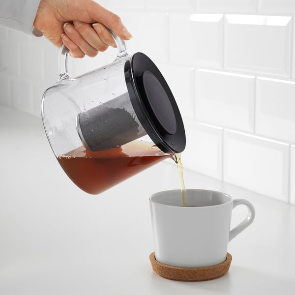 Ấm trà RIKLIG, thủy tinh, 1,5 l