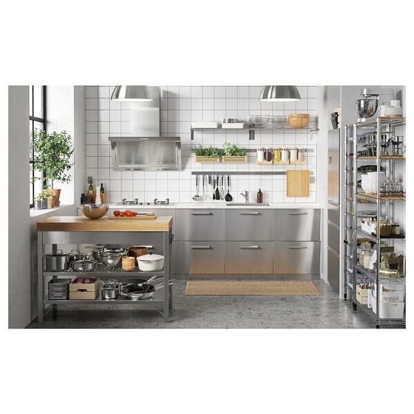 Rimforsa Work Bench Stainless Steel Bamboo Ikea