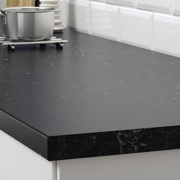 Saljan Worktop Black Marble Effect Laminate Ikea