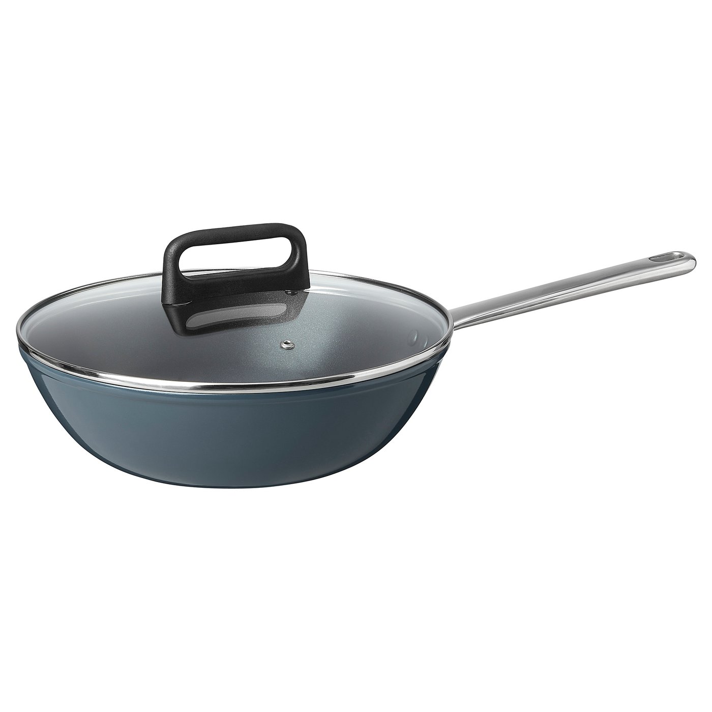SILVERLAX wok with lid nonstick coating IKEA