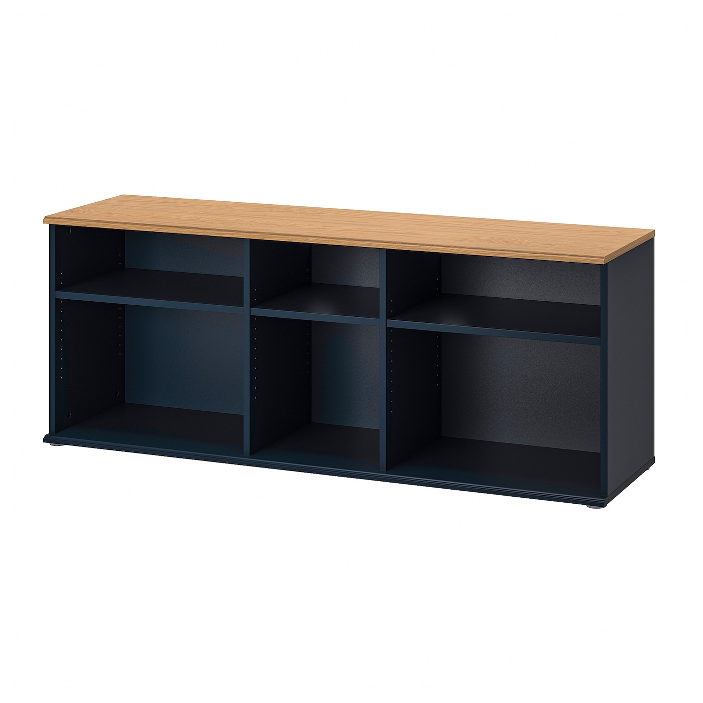 Skruvby tv bench black blue ikea